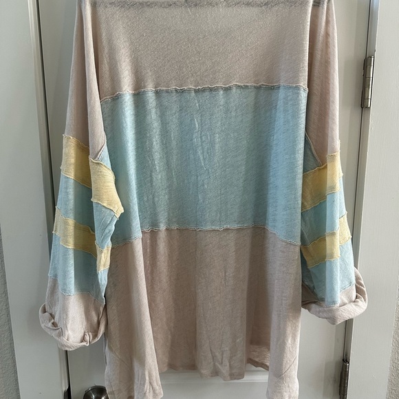 We the Free Yellow, Blue and Gray Top NWOT - Picture 3 of 6
